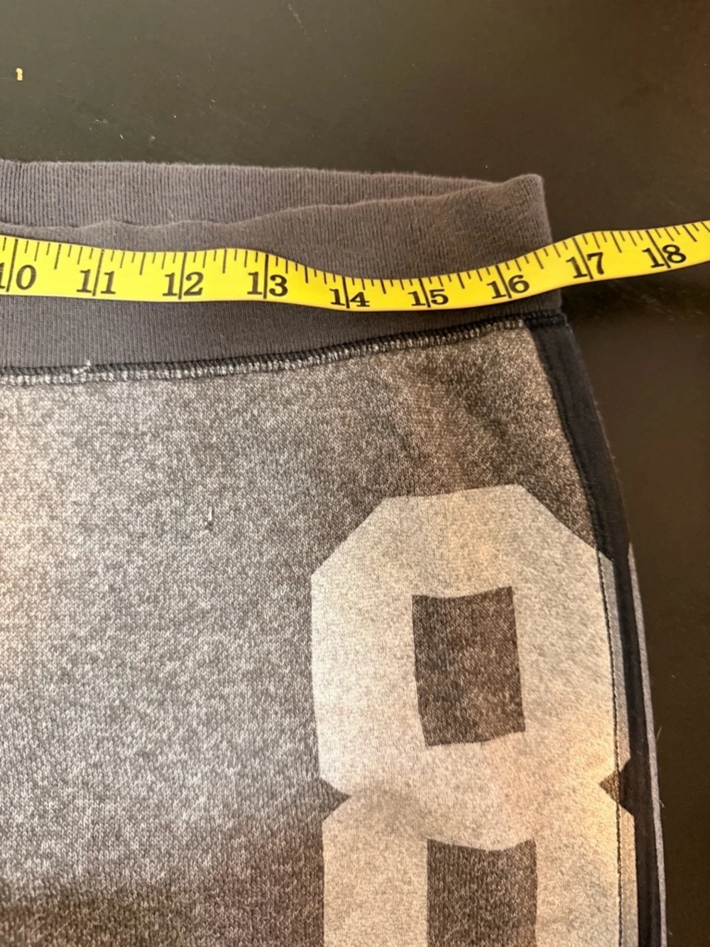 Victoria's Secret Grey and Black 'LOVE PINK' Jogger Pants with Number Detail - Picture 4 of 6
